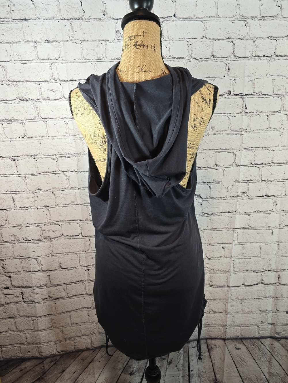 VENUS Gray Sleeveless Hoodie Swim Coverup with Front Zip Size M - Picture 7 of 15